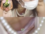 [4K][ブーケ作り]ブライダルドレスから乳首チラ、おっぱい、パンチラ、全て〇見え[高画質]