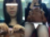 (電車対面）（顔出し)超希少種!!タイトミニワンピースから黒パンストあんよをむき出しにする…えちえち▼ぞーんを晒すOLお姉さんを