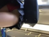 一瞬だが入れ食い状態のJKたちの逆さパンチラ6