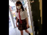 【電射男021】ハーフ系美人女子校生にイタズラ…怒ってる顔もかわいいｗ