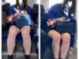 JK風制服S級美女の対面エロ過ぎるミニスカ生脚328