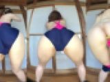 ?パッツパツッ！！?縁側露出?スク水着替え?