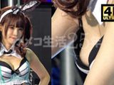 東京オートサロン、大人気ブースで３名収録。アイドルのハミ乳、美女ギャルの脇、水着DJギャル。