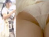 [★新作][★顔出し]パンチラ盗撮 ツインテール女子 ピンクのチェック柄パンツを接近撮影