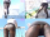 黒パンスト脚を見られたい、露出癖のミニスカOLさん（1）