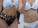 揺れる巨乳おっぱい2人組スタイル良い体コスプレ2018夏【動画】イベント編 4814と4803セット販売