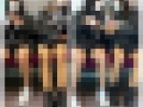 仲良し2人組のJK風私服美女の対面エロ過ぎるミニスカ生脚パンスト382