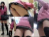 激ミニTバックからハミ出てます、、、太ももがエロいJKの生尻に食い込むパンツを盗撮 ～