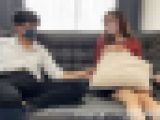 会社の休憩室で先輩と後輩がこっそりエッチ?ストッキング破きパンティずらして挿入?途中主観あり?