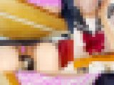 【高校教室休み時間】【坂系清楚美人の縞パンローアングル】【ピンクのテカパン丸出し珍ハプニング】