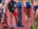 女子走り高跳び　見納めまぶしいユニフォーム