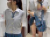 ポニーテールが似合う可愛い青チェ　まさかのTバックにブラまで見せてもらいました