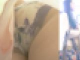 [★顔出し]パンチラ盗撮 OLさん 花柄パンツに超接近