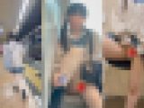 JK盗撮日記35　超オススメ！！青チェックツインテ苺パンツロリロリJKを電車内とトイレ内で盗撮【※カメラ目線撮影バレ・4K高画質