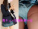 激カワ青チェJK　＊生P超ミニスカに堪らずフロント突っ込み！