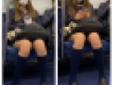 JK風制服美女の対面エロ過ぎるミニスカ生脚442