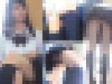 ホーム＋電車内で前後からガッツリPを撮られる清純派ロリ娘密着パンチラ動画(フルHD)