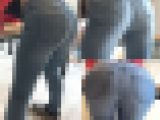 トイレ我慢中？のスキニーデニム尻 自習室盗撮
