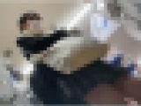◎ローアングル＃38  純粋系JKの白パンツ