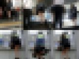 【再販】駅構内にて美女が屈んでモロパンチラ！めくり＆前後密着悩殺パンチラ盗撮動画（Full HD）