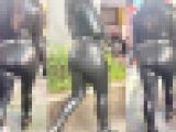 激レア全身レザースーツの最強メガ尻！長身肉感エロボディにメガ尻をガチパッツンさせて男をたぶらかす！ 下品なレザースーツ女 編