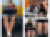 【再販】35分の電車内で真上・対面のマルチアングルで接写！14名の美人制服私服美女のエロ過ぎる生脚美脚535
