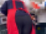 【スーパー店員のメガトン尻】これぞデカ尻！黒スキニーのメス豚ケツに勃起がおさまらないw　その6【4K】