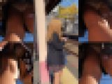【電車待ち制服女子⑦】金髪だけどロリ系JKさん☆