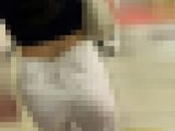 テロテロな綿パンのギャルちゃん。色気のない生活感あるパンツが透け透けです。