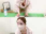 【集荷客胸チラ】ハーフ美巨乳美女/無防備すぎて乳首丸見えでした【パンチラ/胸チラ】