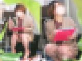 撮影バレ！小ぶりなお姉さんの水色パンティを撮っていたら、ドン引いた顔で睨まれたんだが