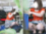 撮影バレ！色白むちむちアルバイトのおねえさんの純白パンティを撮っていたら　ドン引かれたんだが・・・