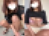 【露出オナ】スレンダー巨乳JD_マンション廊下でマン汁ダラダラオナニー【自撮り】