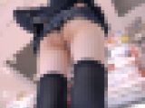 [4K]えちえちJK盗撮No.132#Tバック　ニーハイJKの危ういTバックから肉まんチラ見え鬼接写！