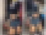2名の制服美女のエロ過ぎる真上からのミニスカ生脚591