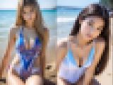 美人女子高生たちの水着とヌード撮影会