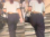 色白エロボディのデカ尻！セレブらしいツンとした佇まいに自慢のデカ尻をムニュらせて♂を誘惑! 下品なスラックス セレブ編