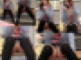 【再販】２人収録！最後にバレた?大開脚で白P丸見えニーハイ娘＋就活中女子のスト越し透けP堪能極上対面パンチラ～FHD動