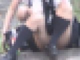 美女J○ 3人組  めくり上げ白パンチラ
