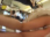 【再販】新高画質パンチラ世界008[4K]　セレブ系美少女お姉さんの食い込みホワイトレースパンチラ！