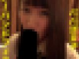 【再販】個撮)J●制服コスプレ。デカチンをアリクイみたいな舌使いと口いっぱい頬張る低身長黒髪美女のノーハンドフェラ。