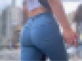 世界に挑む極上の美巨尻！最強の美巨乳＋スケベ尻をパッツン食い込ませてパン線で♂を挑発！ 下品なスキニーデニムセレブ 編