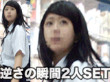 【再販】【2人SET】逆さの瞬間Pチラ盗撮(めくり,P撮り計46発)