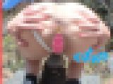 ?全身グイ込み!!公園裏でドスケベタイト水着露出!!変態出没ッ?