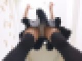 イメージ動画素材の撮影中にモデルのパンチラ隠し撮り5 黒髪ガチ病み黒フリルワンピ美脚モデルさんとポトレ撮影！