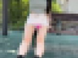【完全顔出し】股下1㎝！？短すぎるミニスカートでマスク無し顔出しぱんちら撮ってきたよ！