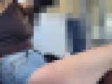 もはや裸…ご自慢のエッグい脚を公然と露出してしまうど変態JDを至近距離で楽しむ