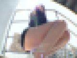 【再販】生足タイトスカートOLお姉さんの階段パンチラ