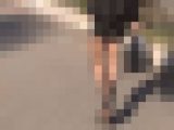 【再販】すごく綺麗な黒パンストにタイトスーツOLの美脚にチラ見え