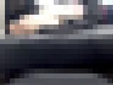 (電車対面）(顔出し）就活でお疲れ度がMAXに到達…背もたれに頭を預けて…可愛いお顔を上にしてぐったりしちゃうリクスーお姉さん